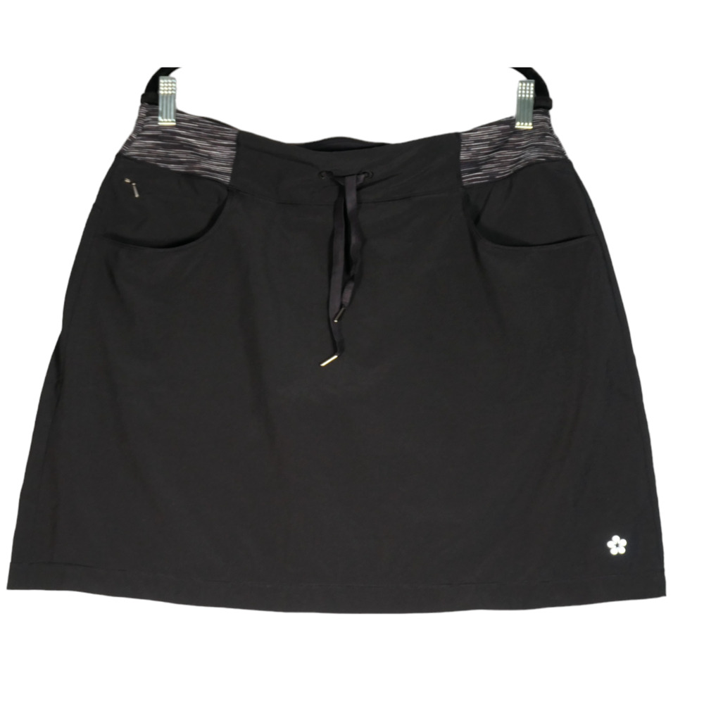 Tuff Athletics Mini Skort Womens XL Black Stretch Pocket Shorts Skirt Hike Golf